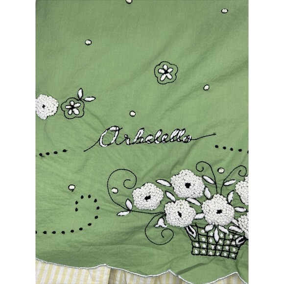 ISO Anthropologie Odille Green Italia Embroidered Faux Wrap Apron Skirt 2005 - Picture 14 of 16